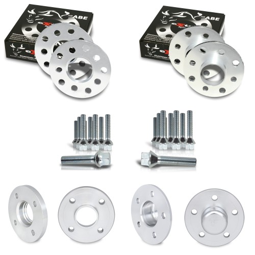 Wheel spacer kit 10mm incl. wheel bolts, for Opel Kadett E