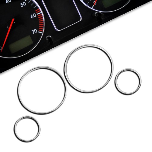 Gauge frames, chrome suitable for BMW E39 and E38