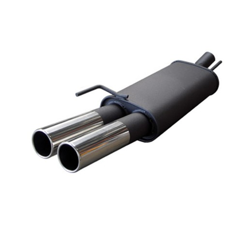 Endschalldämpfer, 2 x 76 mm, mit ABE passend für Renault Clio II B 1,2/ 1,4/ 1,6 16V alle ab Bj. 1998