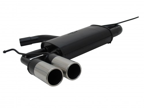 Endschalldämpfer, 2 x 76 mm, 09/2004, mit ABE passend für Audi A3 Sportback (8P) 1,6 / 2,0 / 1,9 TDI / 2,0 TDI, 09/2004