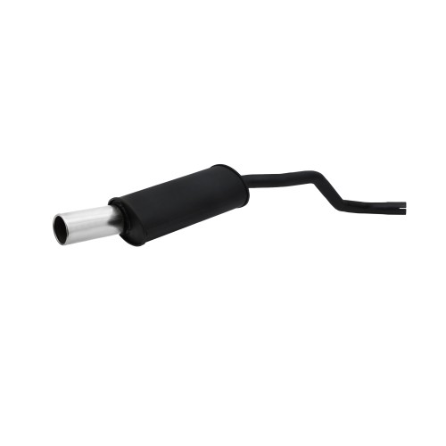 Stahl-Endschalldämpfer mit 1x 90mm Endrohren gerade passend für Renault Clio 3 ab Bj. 2.2005 -