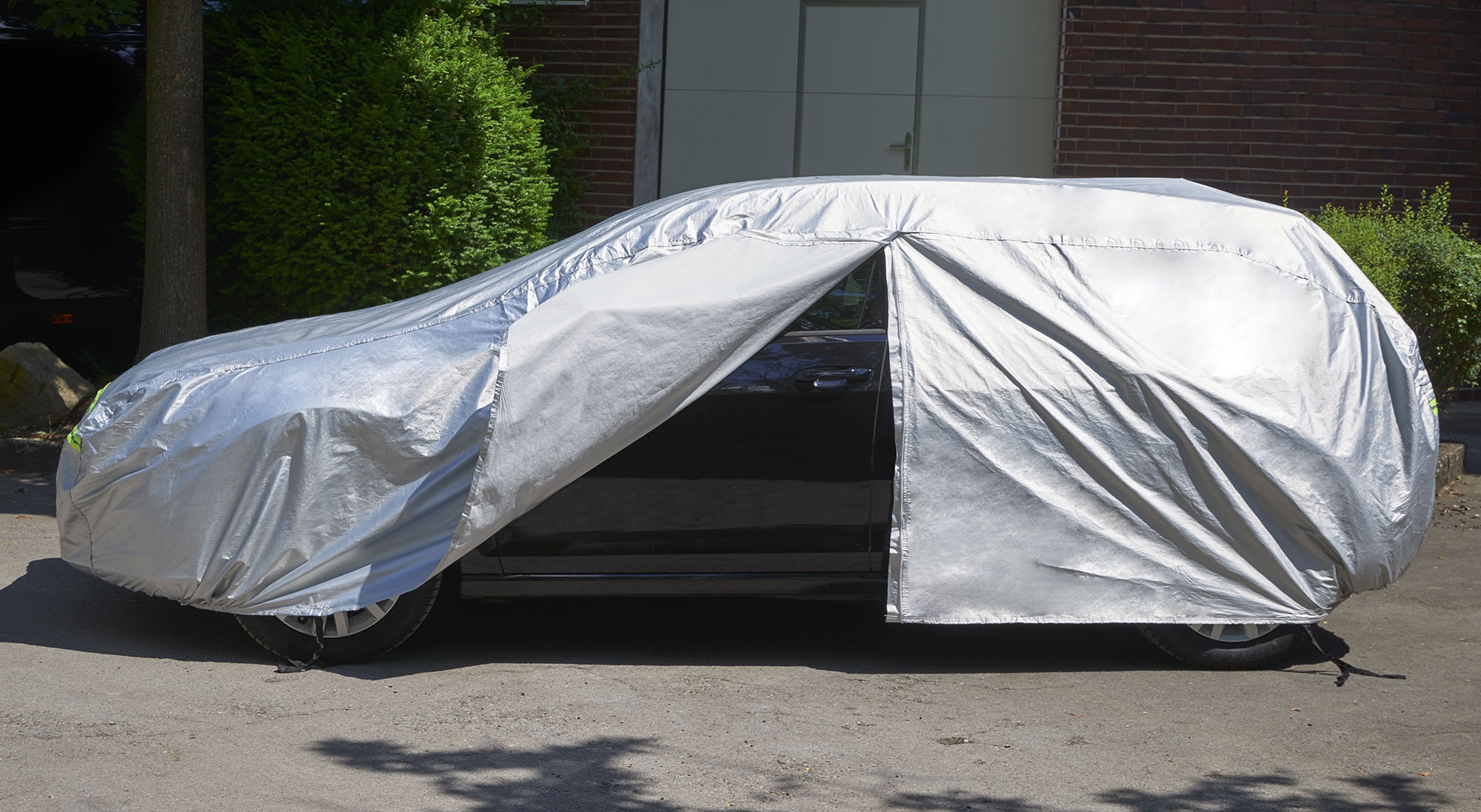 L Silver-Car Cover Autoabdeckung Vollgarage Abdeckplane Autoplane