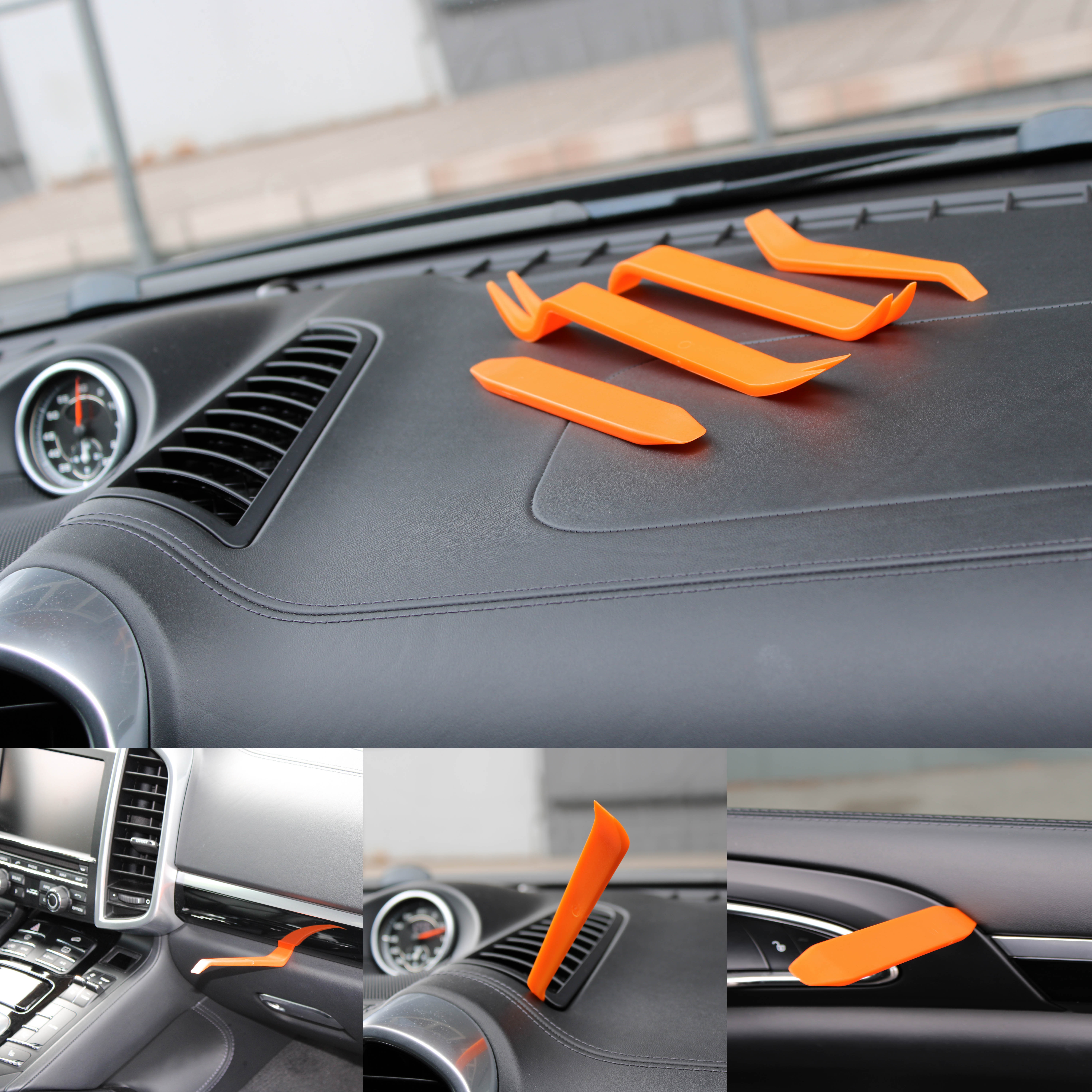 Démontage durable garniture tableau de bord Audio Radio outil de retrait de panneau de voiture dissolvant pour pièces de rechange réaménagement de voiture blue 