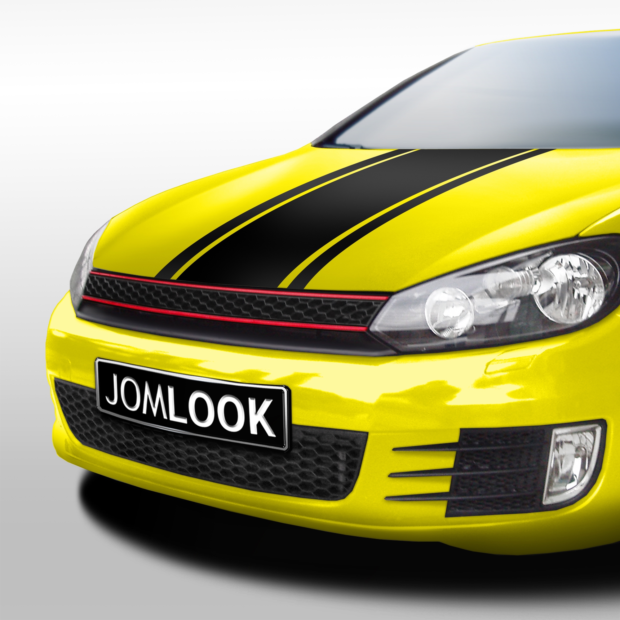 Front bumper in sports design with grill and fog lights suitable