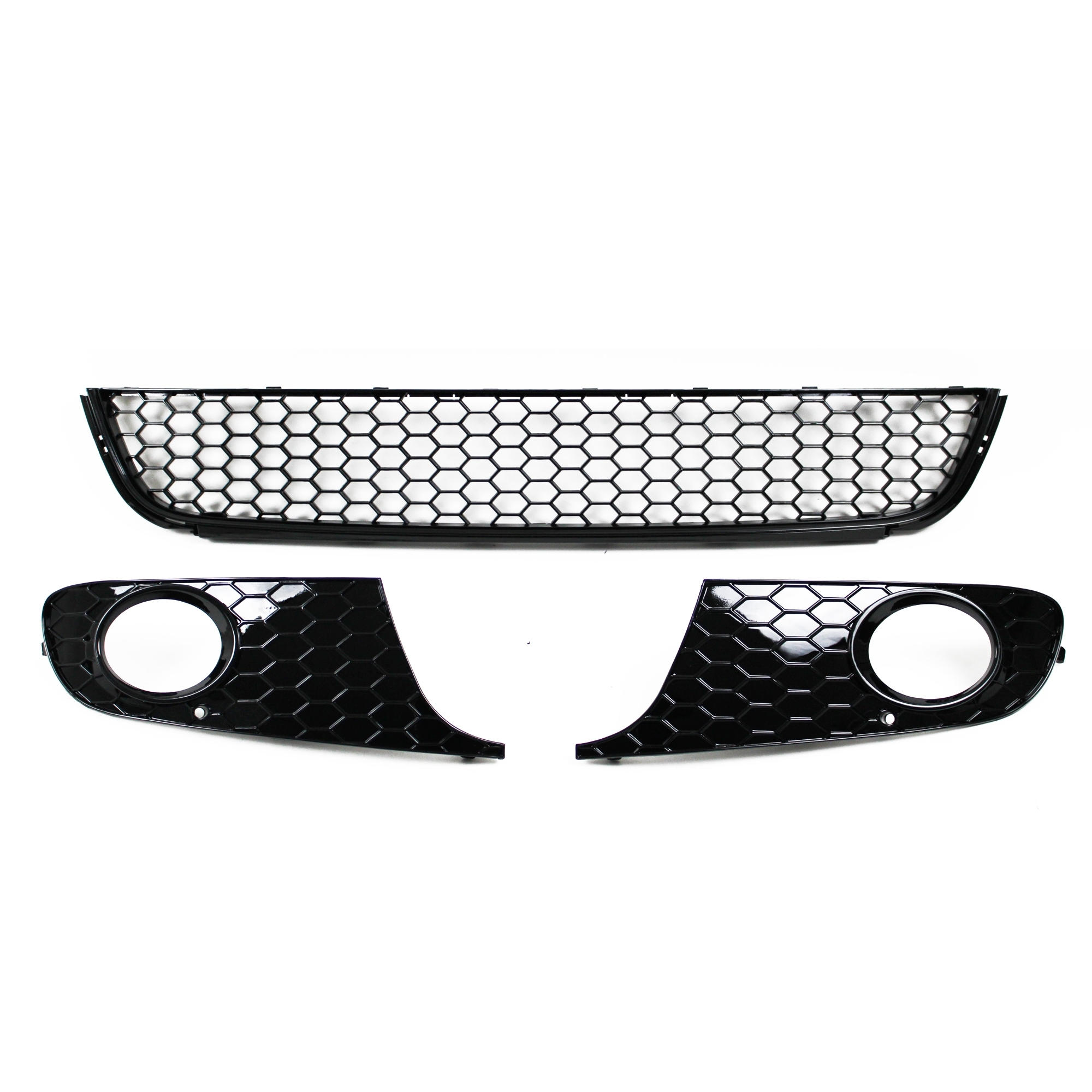 Set de grille plus couvertures d'antibrouillard pour pare-choc avant, en  noir brillant et de style nid d'abeille approprié pour VW Golf 6, à partir  du