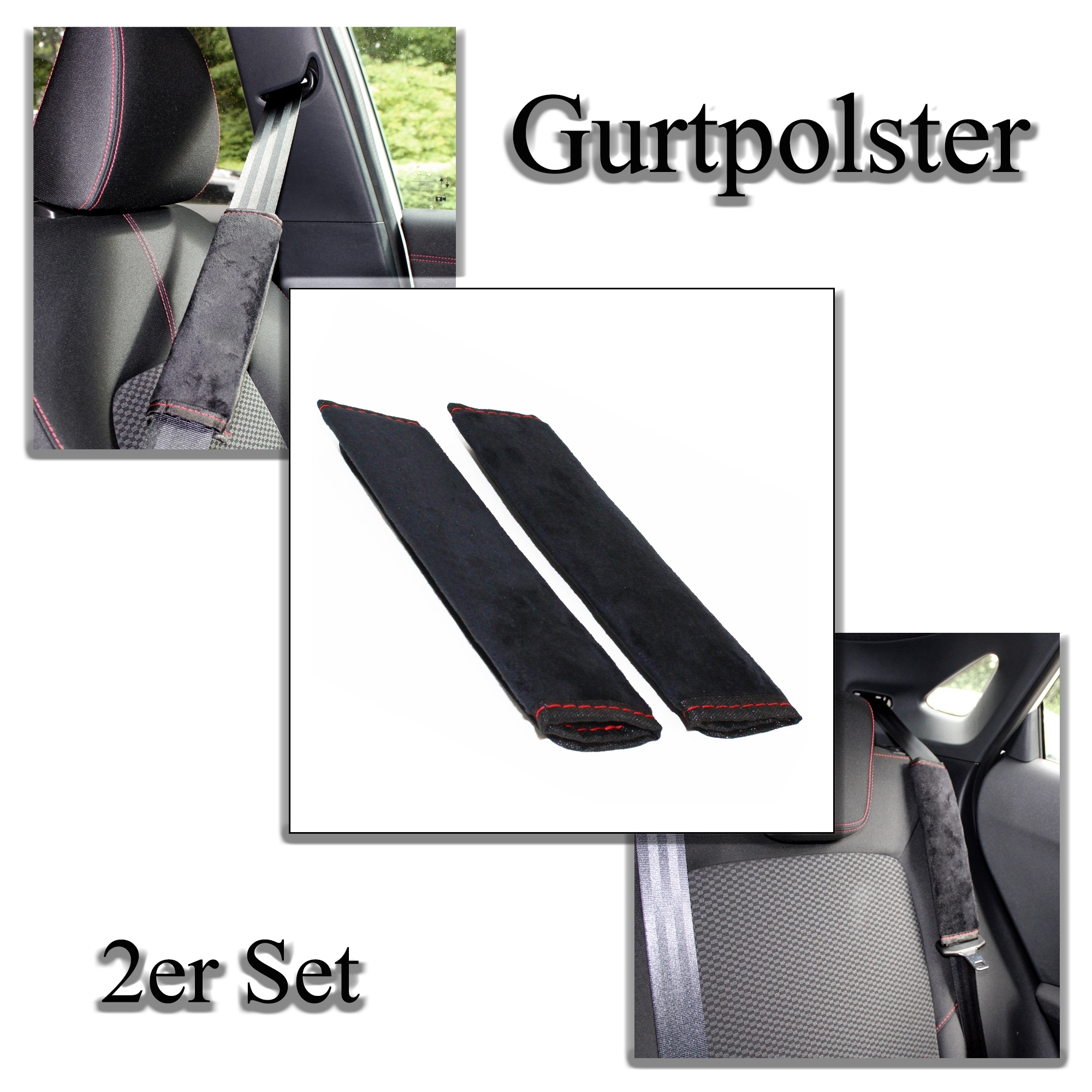 Gurtpolster Auto 4 Stück Sicherheitsgurt Schulterpolster 27 CM