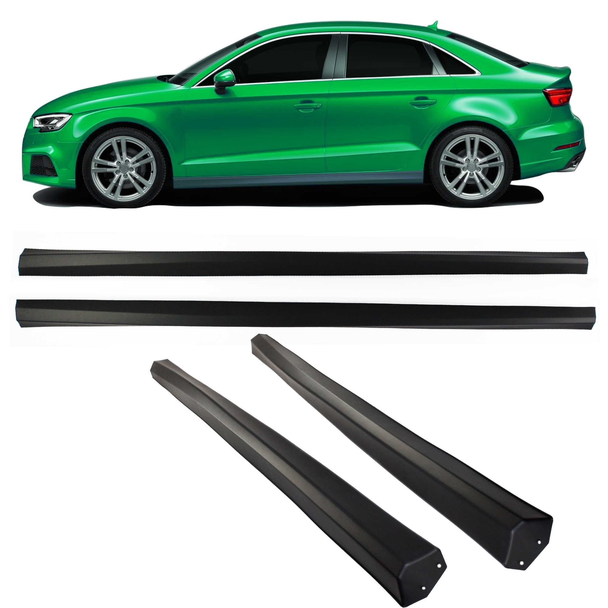 Side Skirts suitable for Audi A3 8V Limo (hatchback), Bj. 2016-2020