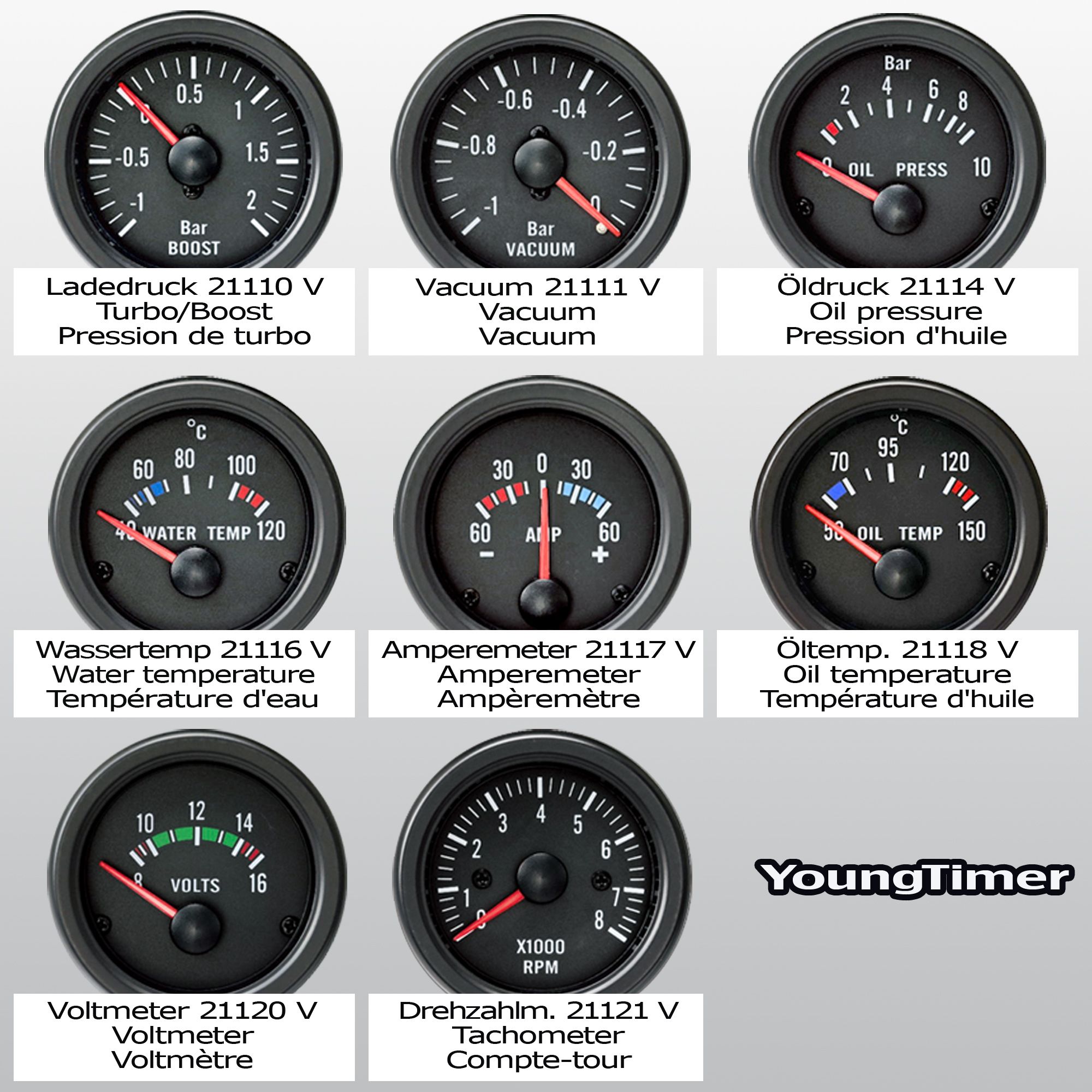 MANOMETRE TEMPERATURE EAU PRO3 20-120° SHADOW - W-Autosport