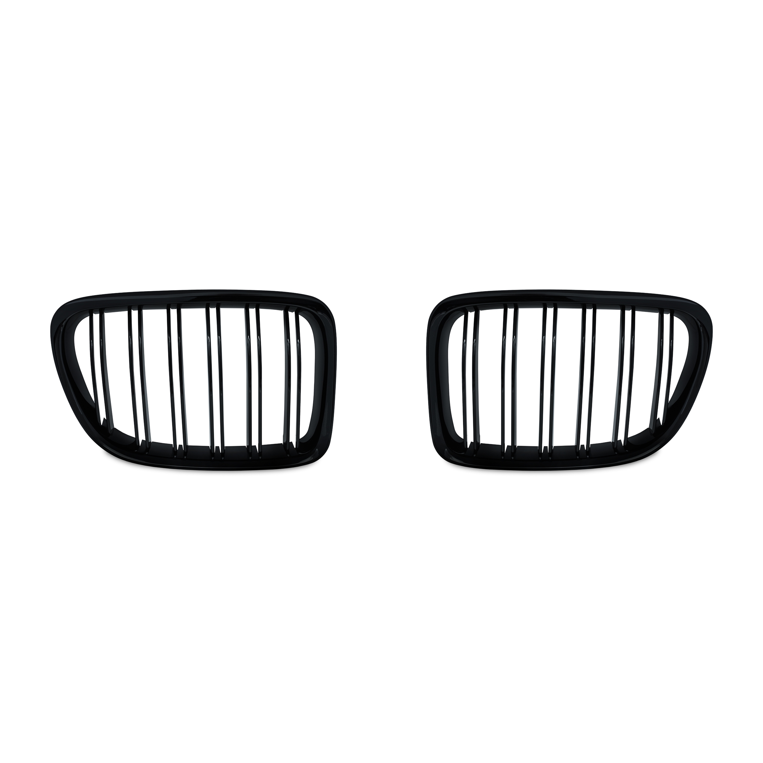 Решётка радиатора с двойными ламелями, чёрный глянец – BMW X1 E84 2009–2015