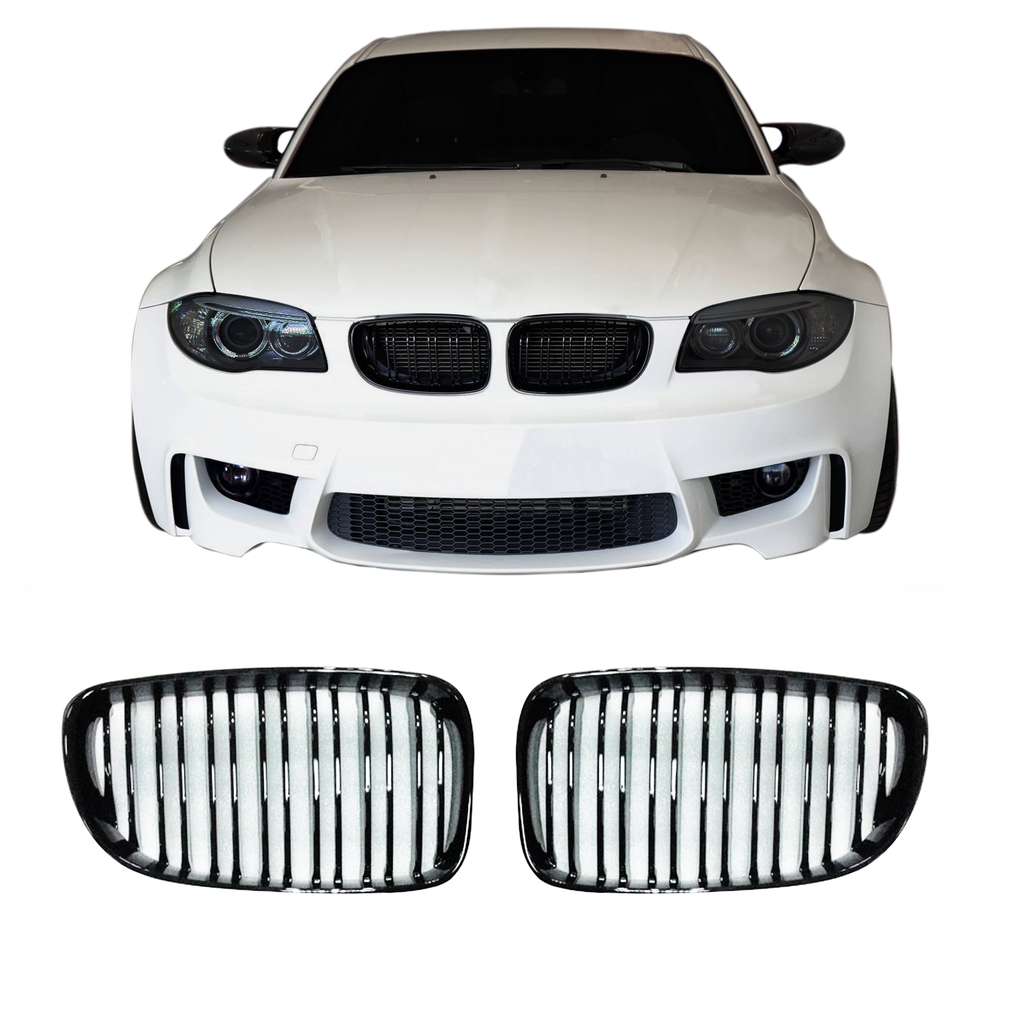 Topeltliistudega iluvõre, läikivmust – BMW 1. seeria E87 2007–2011; BMW 1. seeria E82 kupee; BMW 1. seeria E88 kabriolett