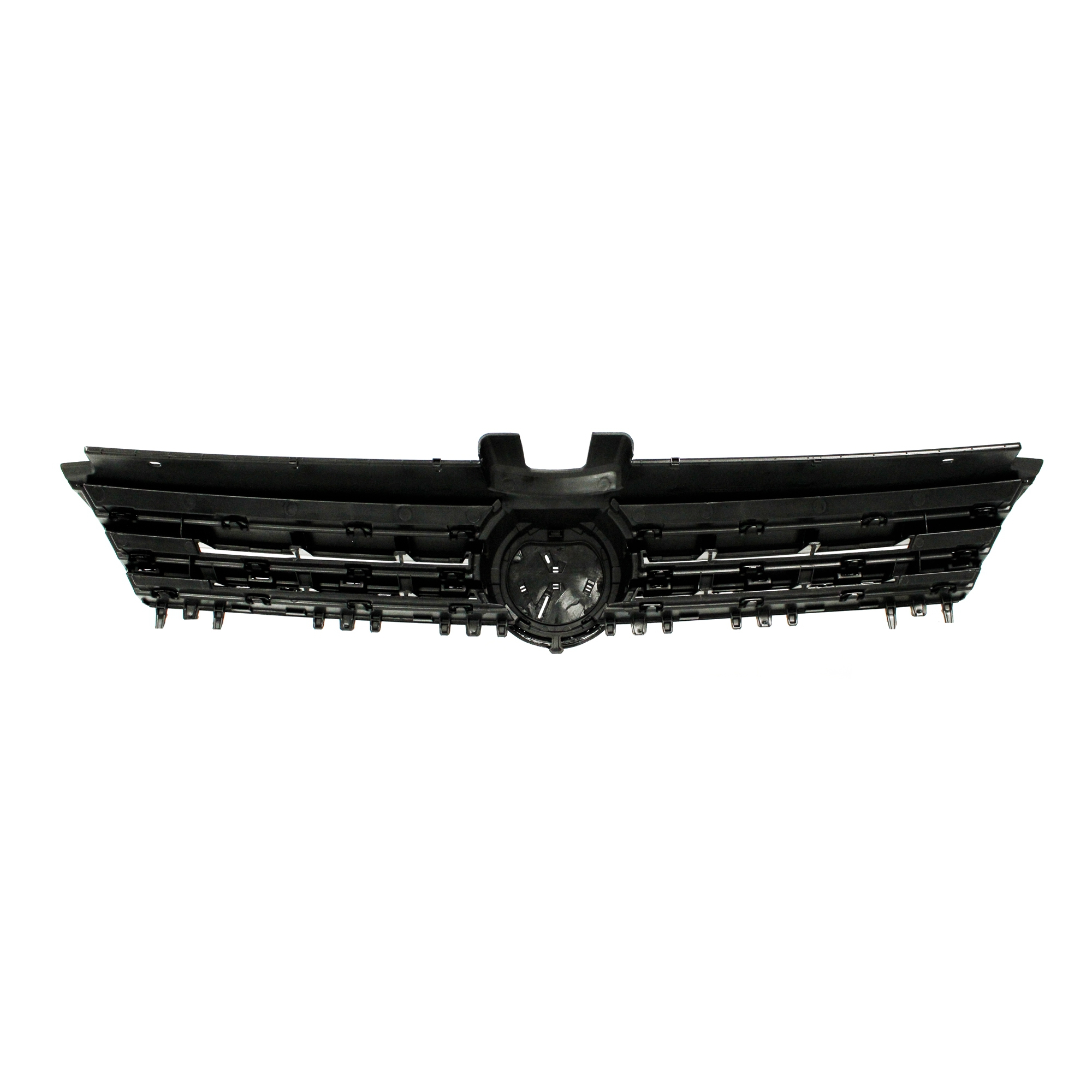 Kühlergrill Kühlergitter für Golf 7 schwarz glanz mit Chromleiste R Look  mit Aussparung für das Emblem