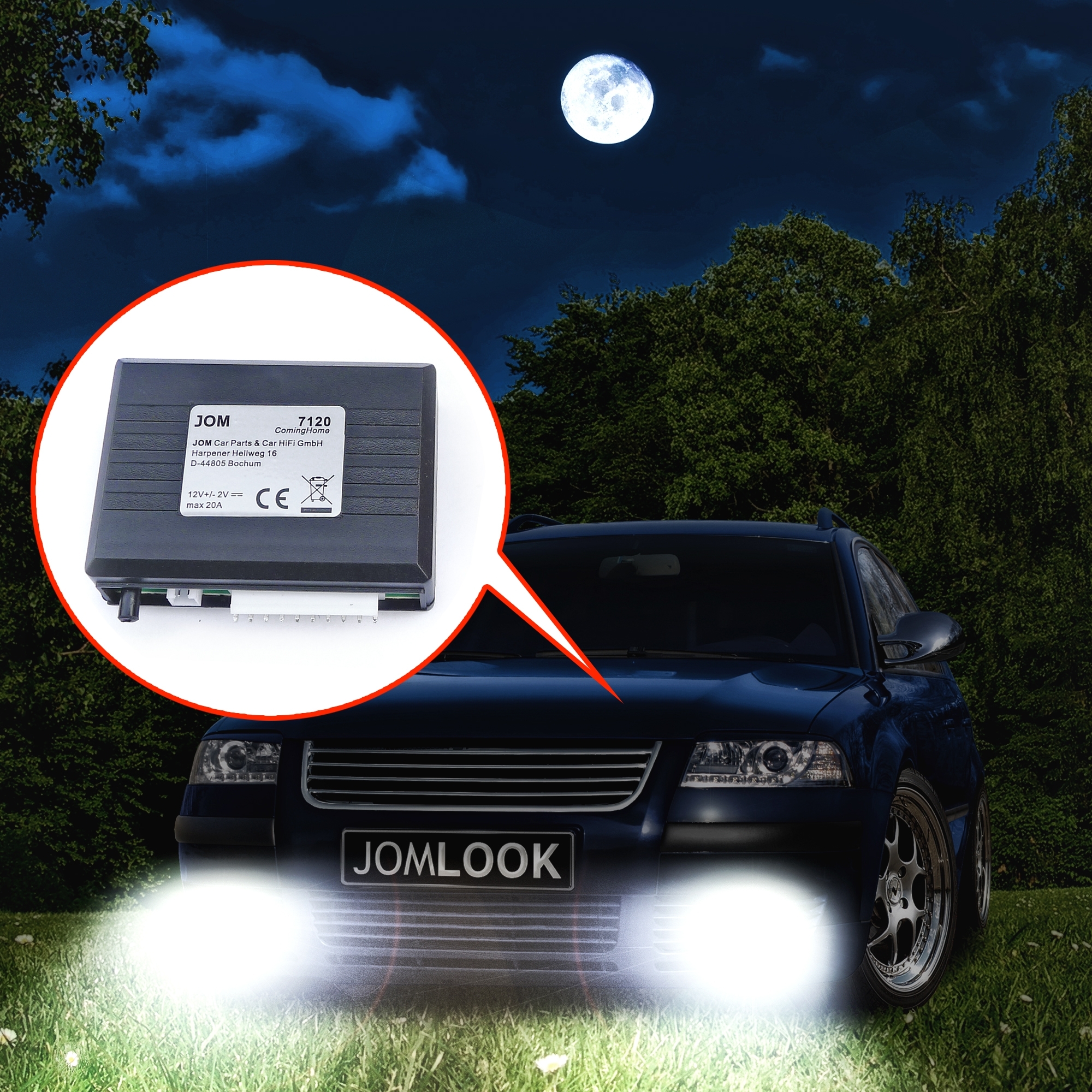 JOM Car Parts & Car Hifi GmbH 7107 Back Up Warning Device, with 4 Sensors  and Display : : Electronics & Photo