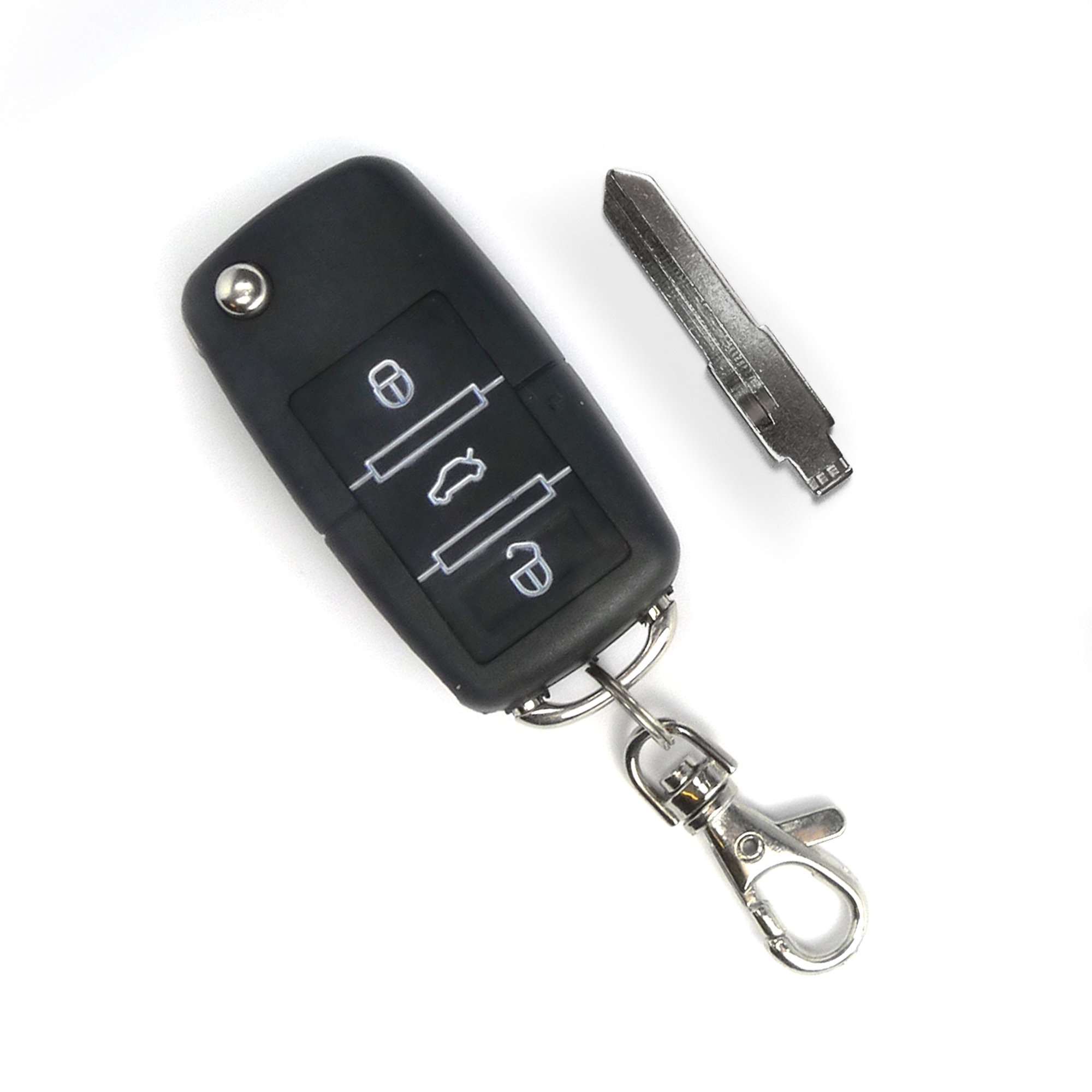 Handsender Mit 3 Knopf Funktion Klappschlussel Mit Platz Fur Transponder Schwarz Passend Fur Passend Zu 7105 Und 7104 2