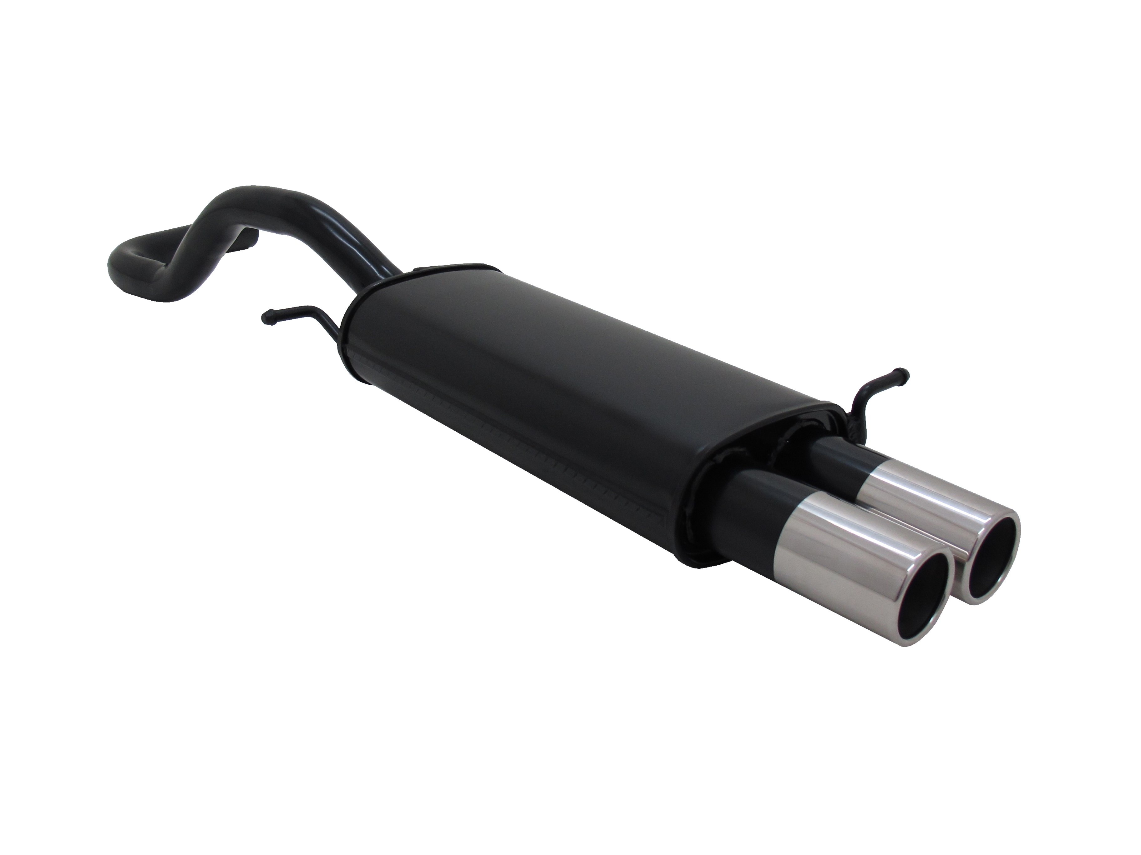 Silencieux Sport Acier 2 X 76mm Pour Peugeot 206 Type 2 - ABE Sans Enregistrement - Son Puissant