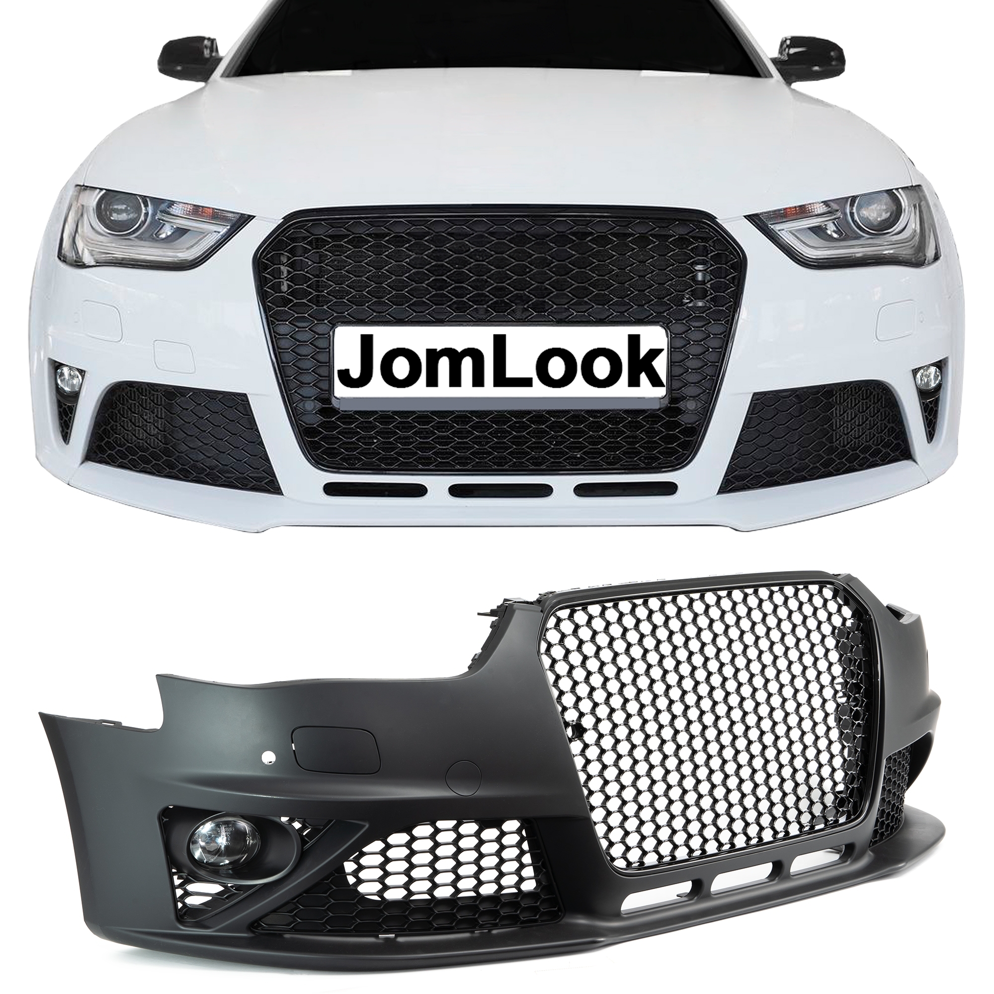 Audi Front bumper in sports design incl. honeycomb grille and fog lights