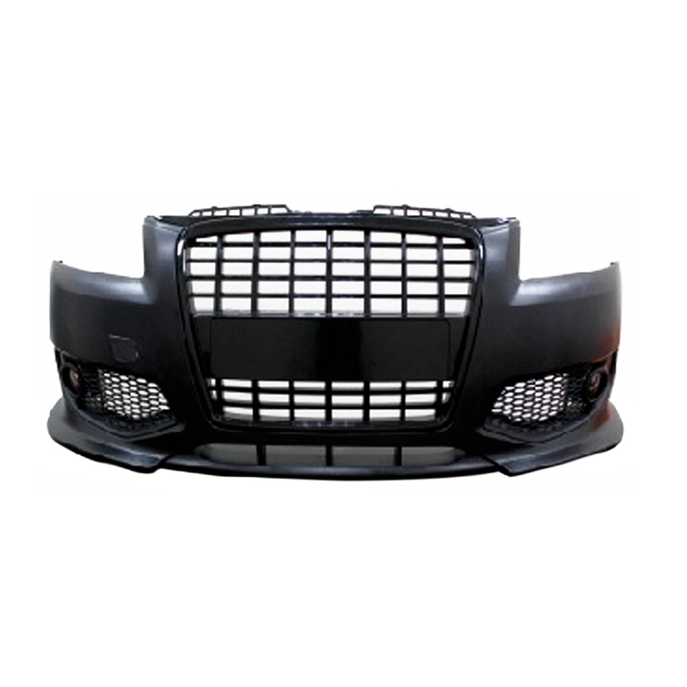 Audi Front bumper in sports design incl. black Grille, with fog light covers and foglights suitable for Audi A3 8P/ 8PA, year. 2005-2008