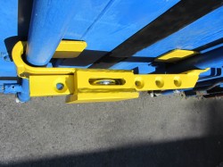Containerschloss aus gehärtetem Stahl, Diebstahlschutz, inklusive Bügelschloss, 4 Schlüssel, 2-teilig, Farbe Gelb