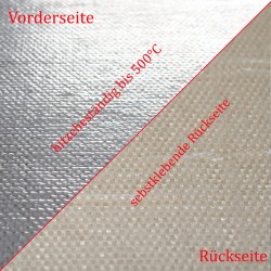 Thermo Hitzeschutzmatte 50 x 100 cm x 0,8 mm, geeignet für: z.B KFZ Unterboden, Selbstklebend, Hitzefest bis max 500°C