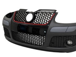 Pare-choc avant look GTI avec grille de nid d'abeille approprié pour VW Golf 5