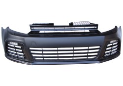 Front bumper in sports design with grill and daytime running lights suitable for VW Golf 6