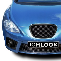 Front Grill badgless with honey comb mesh suitable for Seat Leon 1P year 2005 - 2009 and Altea 5P year 2004 - 2009