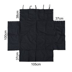 Couverture / Antidérapante Tapis de protection de voiture pour chien Dimensions : plancher 105 x 97 cm/ côté 37 cm / Total 173cm, - couleur : Noir, matériau : polyester