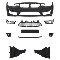 Frontstoßstange Stossstange im Sport-Design mit PDC-Bohrungen und SRA passend für BMW 3er BMW F30 LCI, 05/2015-2018