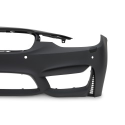 Front bumper in sports design with PDC holes and HCS suitable for BMW 3er BMW F30 LCI, 05/2015-2018