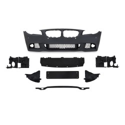 Frontstoßstange im Sport-Design mit Nebelscheinwerfereinsätzen paasend für F10/F11 passend für  5er F10 Limousine Baujahr 01.2010-06.2015 und F11 Touring ab Baujahr 04.2010-