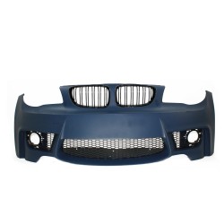 Stoßstange vorn incl. Doppelrippen Grill passend für 1er E81 E82 E87 E88 ohne Aussparungen für PDC / SRA passend für BMW 1er E81, E82, E87 und E88 Bj. 2004 - 2011