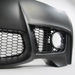 pare choc avant avec calandre Grill, sans trous PDC, avec échancrure lave phares, Pack Sport approprié pour BMW 1er E81 (3 doors) E82 (Coupe) E87 (5 doors) E88 (Cabrio) year 2004-2013