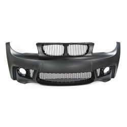 pare choc avant avec calandre Grill, sans trous PDC, avec échancrure lave phares, Pack Sport approprié pour BMW 1er E81 (3 doors) E82 (Coupe) E87 (5 doors) E88 (Cabrio) year 2004-2013