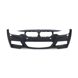 Front bumper in sports design with PDC holes and HCS suitable for BMW 3 Series F30 Limousine year 10.2011 -