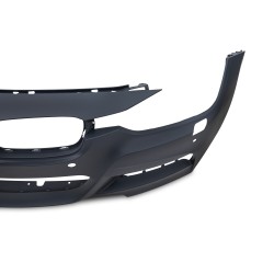 Front bumper in sports design with PDC holes and HCS suitable for BMW 3 Series F30 Limousine year 10.2011 -