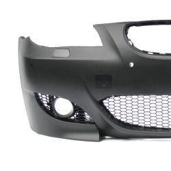 Stoßstange, JOM-SportLook vorne, mit Grill, Ausschnitte mit Abdeckung für SRA, mit PDC, Sport Paket passend für  E60 Facelift Bj. 03.2007-03.2010