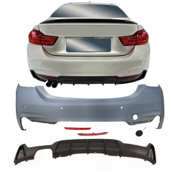 Body Kit incl. side skirts with PDC holes, for exhaust on the left side suitable for BMW F32, 4 series,year 10/2013-