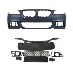 Frontbumper in sports design with HCS and PDC holes suitable for BMW  5 series F10 LCI  & F11 LCI 2013 - 2017