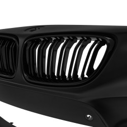 Front bumper in sports design incl. kidney and lower grills, with PDC-holes and HCS suitable for BMW F20 LCi / F21 LCi, 2015-2018