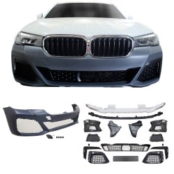 Sport Stoßstangen Kit Bodykit  G30 LCI 2020 - Front und Heck  inkl. Seitenschweller mit PDC/ ACC passend für BMW 5er G30 LCI 2020-