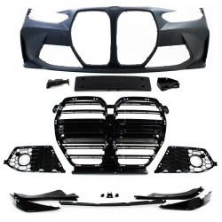 Front bumper in sports design with PDC and foglights holes suitable for BMW 4 Series, G22, 2020-