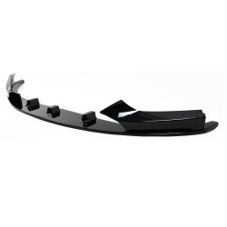 Front Spoiler Ansatz Lippe Stossstange Performance Look+ABE+ passend für F22 schwarz glänzend  2-teilig passend für BMW 2er F22 / F23, 2013-2020