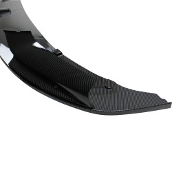 Frontspoiler Ansatz Lippe Stossstange Sport Performance carbon look 2-teilig für F10 , F11 mit ABE passend für BMW 5er,  F10 Limo 01/10-06/13 + F11 Touring 04/10-