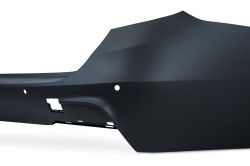 Pare-chocs arrière, BMW F31 Touring 2012-2015, échappement seulement à gauche, avec PDC - Qualité Allemande approprié pour BMW F31 Touring Mod. 2012-2015