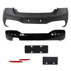 Bod Kit in sports design incl. side skirts with PDC holes for exhaust on the left side suitable for BMW F20, 1 series, LCI, 5-doors, year 2015-2019