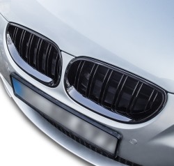 Bumper with PDC markings incl. Foglights clear and Grill black glossy suitable for  E60 Limo Touring