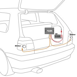 Radio-remote control for central locking system, KeylessOpen-S, fitting to VW Golf 3/ Cabrio 94-98, Golf 4 Cabrio, Passat 92-96, Polo 6N 95-01, Vento, with foldable key