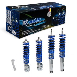 BlueLine Gewindefahrwerk passend für VW Golf 3, Vento 10.91-9.97 (1HXO) und Golf 3 Cabrio (1EXO), außer Modelle mit Allradantrieb oder Variant-Modelle