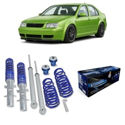 Coilover Kit for VW Golf 4/ Bora + Variant (1J) 97- BlueLine - German Quality suitable for VW Golf 4, Golf 4 Bora and Variant (1J) year 1997 - 2006, except vehicles with four-wheel drive