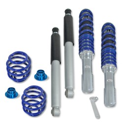 Suspension combiné fileté BlueLine Réglables - Amortisseurs filetés - Tuning Kit Complet - Qualité Allemande approprié pour Compatible av. Corsa A 10.82-3.93/ B 3.93-10.01/ Tigra 11.94-04, Tuning Kit Complet - Qualité Allemande