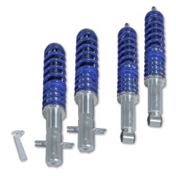 Suspension combiné fileté BlueLine Réglables - Amortisseurs filetés - Tuning Kit Complet - Qualité Allemande approprié pour Compatible av. Golf 1/ Jetta 1, 74-8.83/ Cabrio 9.79-6.93 (155), Scirocco 1 + 2  (53/B)  Tuning Kit Complet - Qualité Allemande